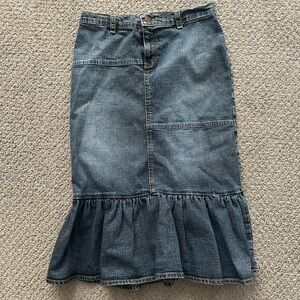 Arden B Denim Ruffle Hem Skirt Size 2